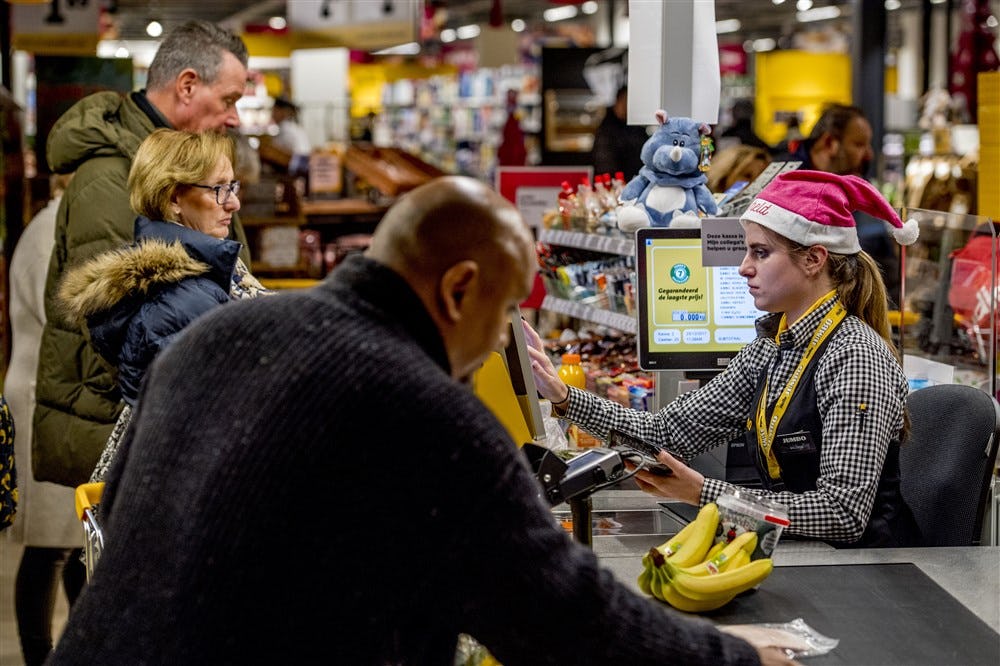 Kerst in supermarkt, bron: ANP