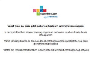 Superdirect.com stopt per direct met afhaalpunt