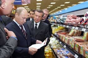 Rusland beknot Westerse hypermarkten