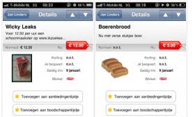 Supermarkt-app-oorlog op iPhone