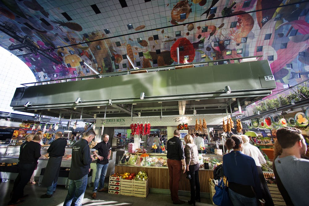 'Rotterdamse Markthal mislukt als versmarkt'