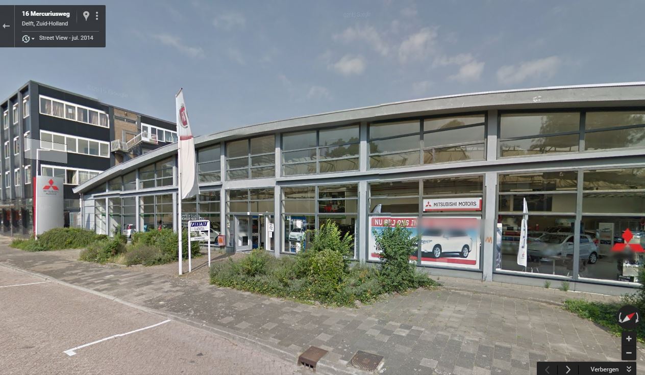 De Fiat-garage die wordt omgebouwd tot AH.  Foto: Google Streetview