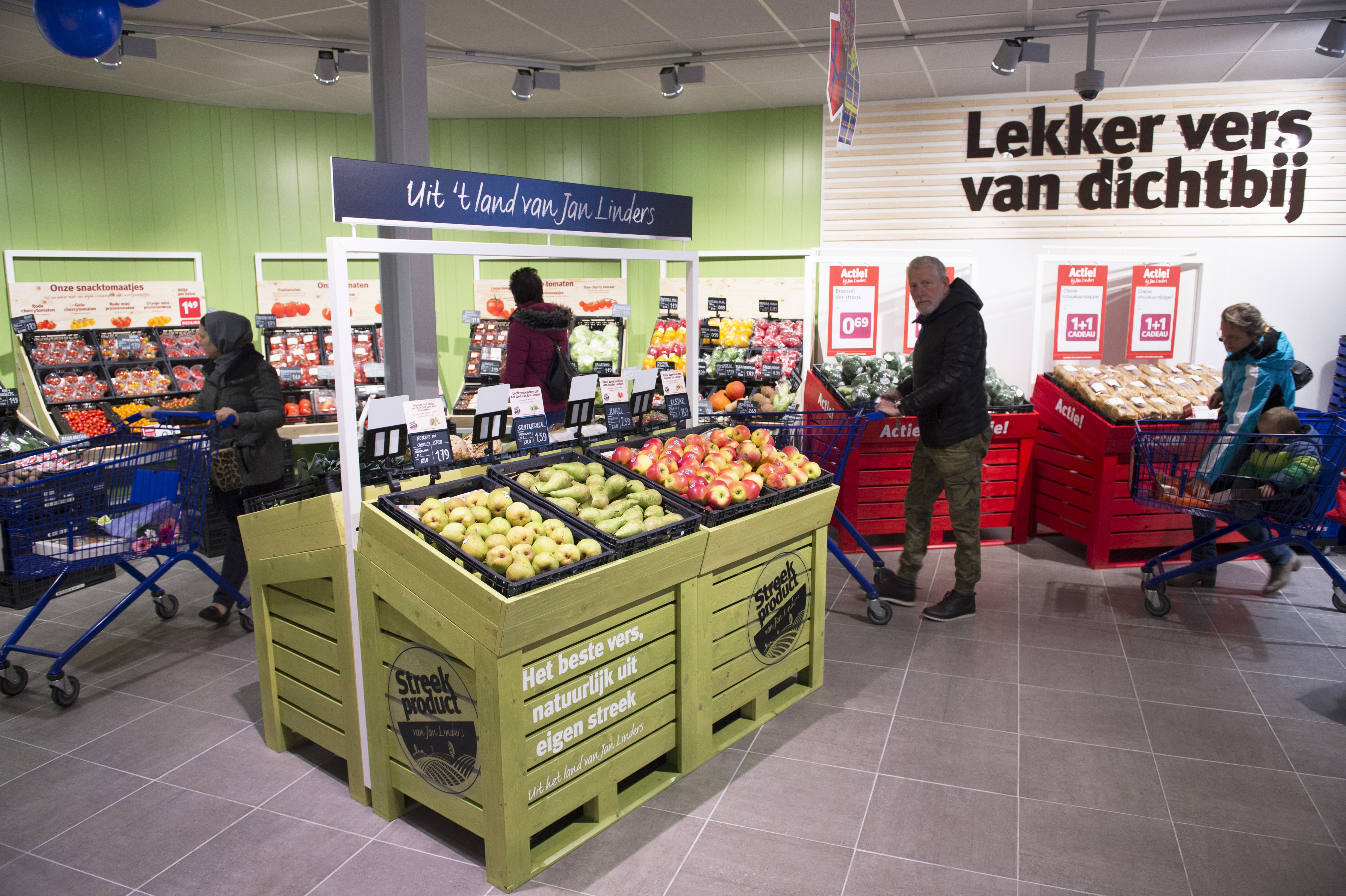 Streekproducten op de agf-afdeling