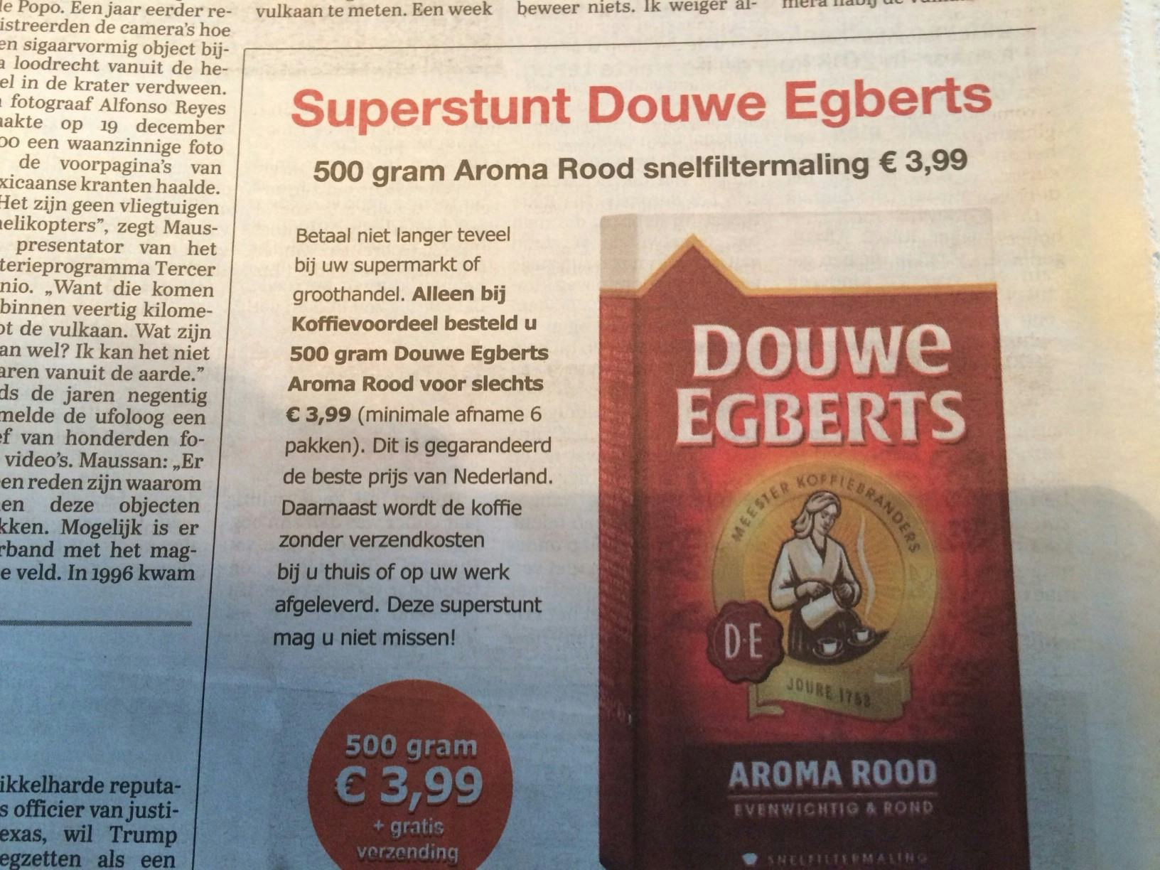 Beheren output Welkom Douwe Egberts omzeilt super via Telegraaf