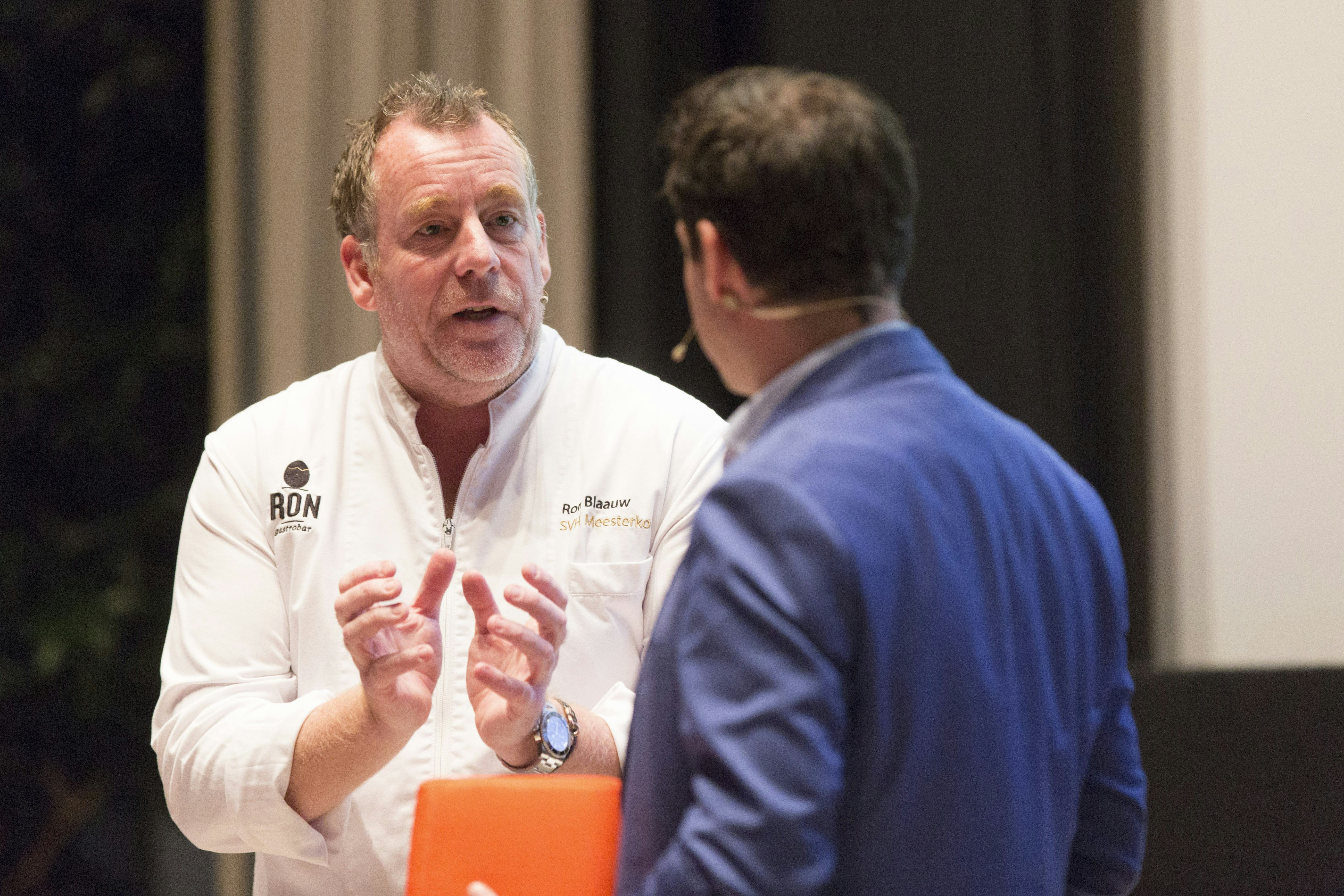 Ron Blaauw tijdens het Foodvisie Event. (foto Koos Groenewold)