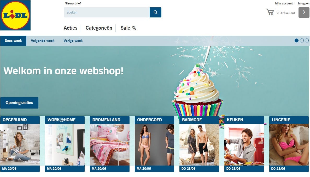 Lidl-shop.nl verkoopt alleen non-food