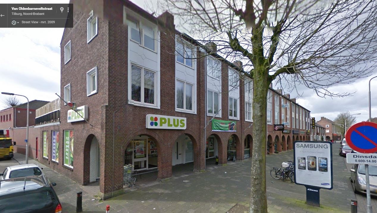 De Spar komt in een voormalige Plus in Tilburg. Foto: Google Streetview