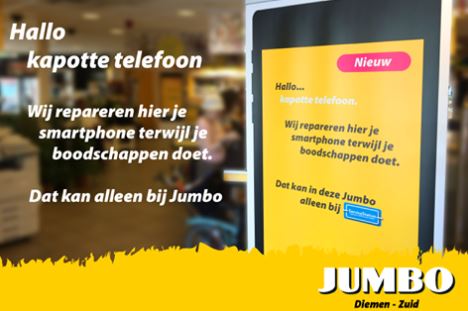 Jumbo Diemen-Zuid promoot de reparatieservice op Facebook