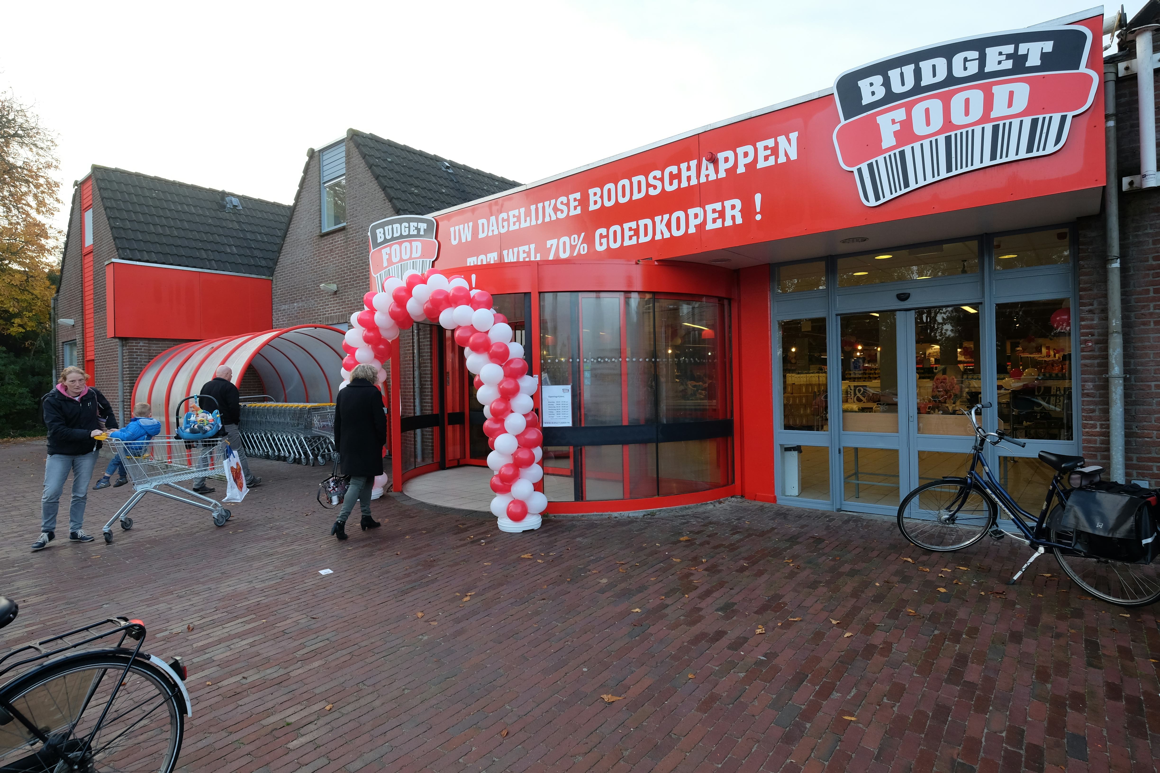 De vestiging van Budget Food in Joure bij de opening in 2016. Foto: Distrifood