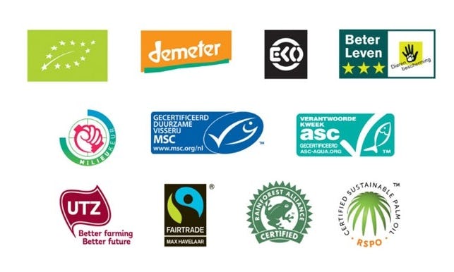 Nederland kent talloze duurzaamheidskeurmerken.