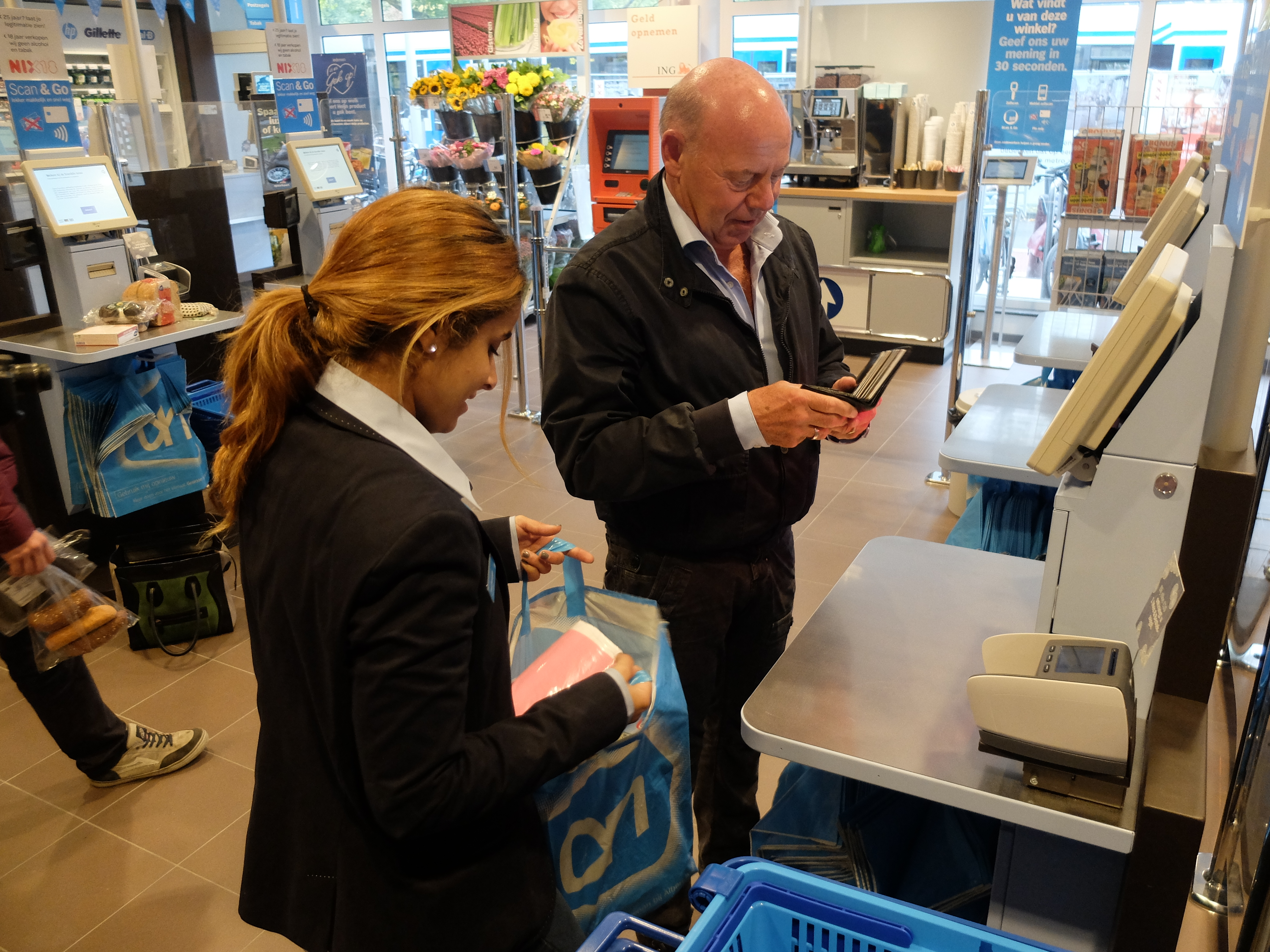 Albert Heijn heeft in Amsterdam al een winkel waar alleen met zelfscan betaald kan worden.