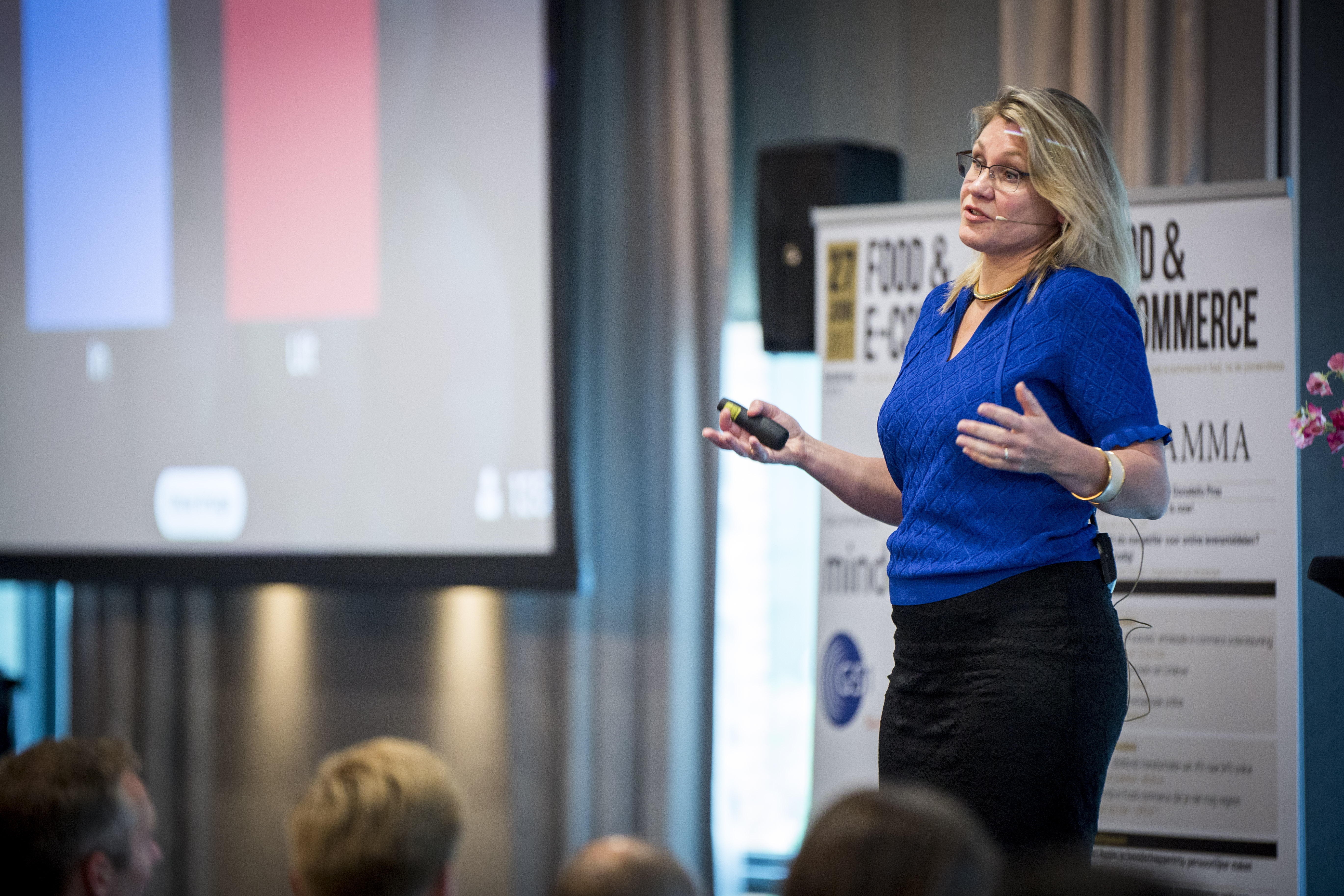 Selma Postma over AH.nl tijdens een door Distrifood georganiseerd e-commerce-congres
