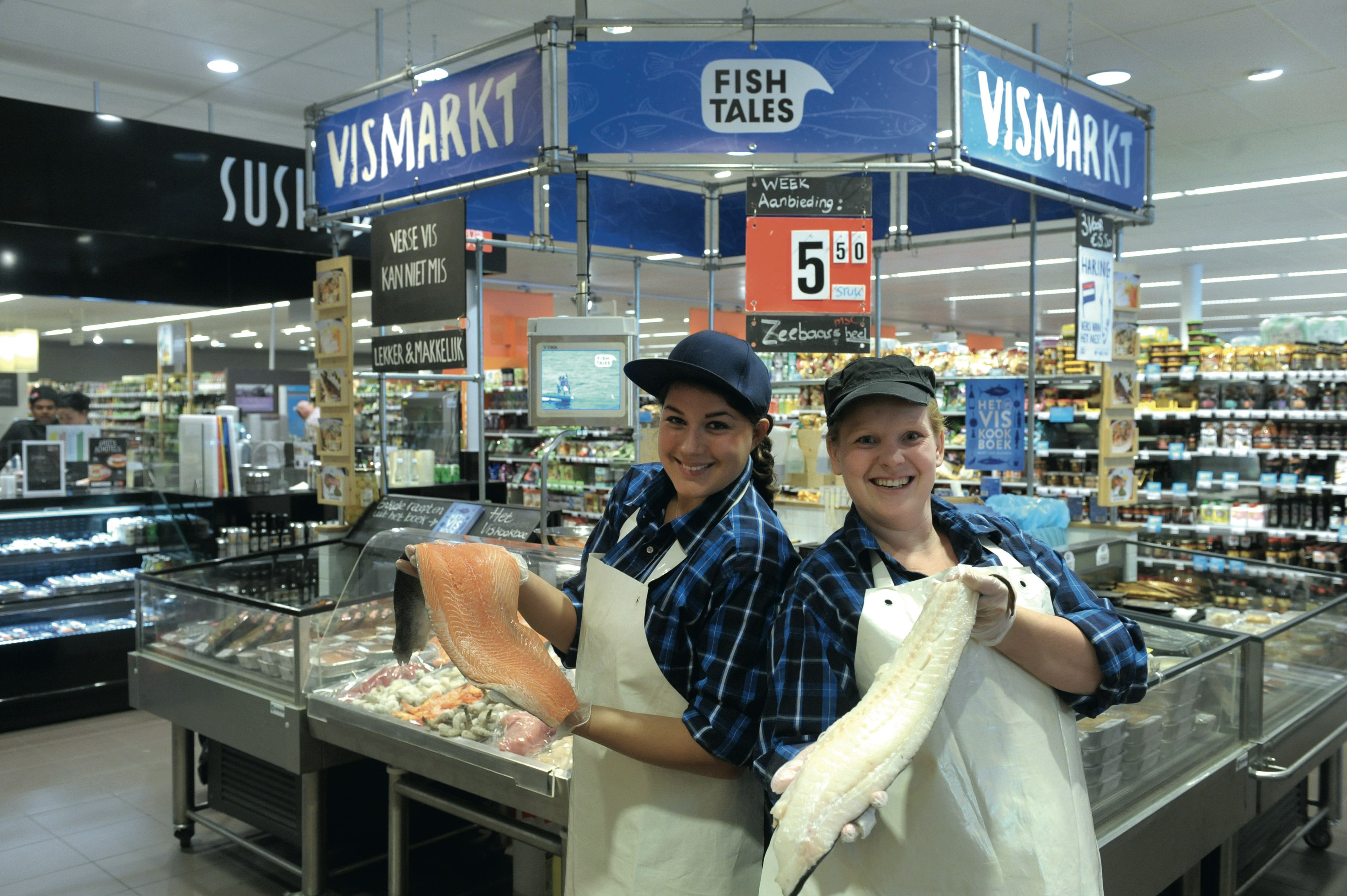 Fish Tales viswinkel, shop in shop in AH supermarkt.