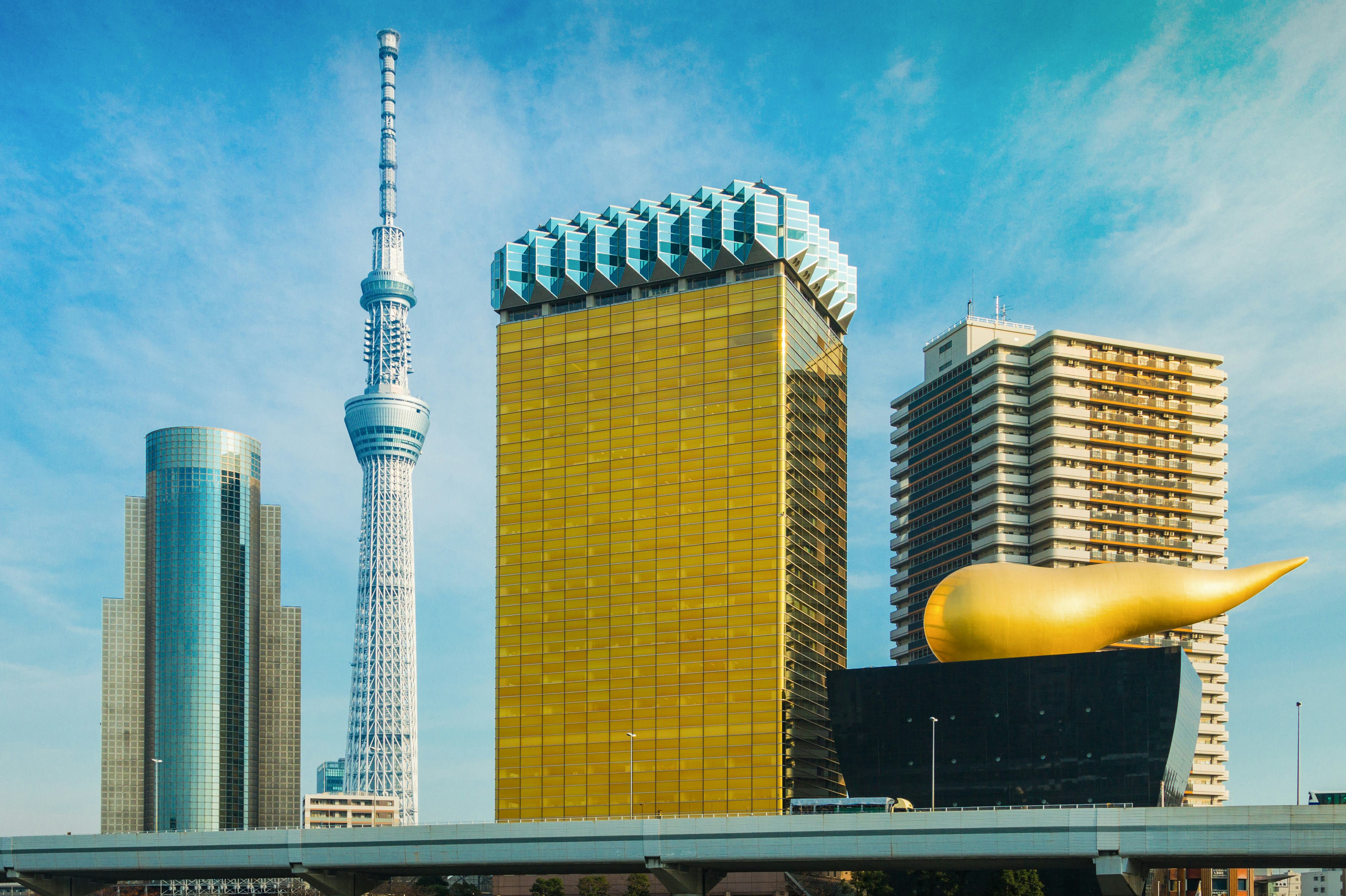 Het opvallende Asahi Beer Building in Tokio. Foto: Shutterstock