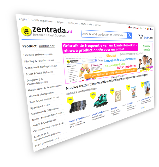 Non-food online inkopen via zentrada.nl