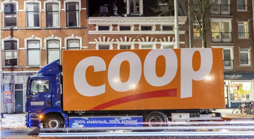 Coop gaat elektrisch bevoorraden in Rotterdam