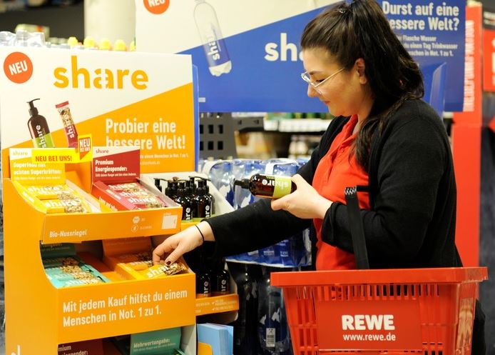 'share' is in meer dan 3000 Rewe-supermarkten verkrijgbaar. Foto: Rewe
