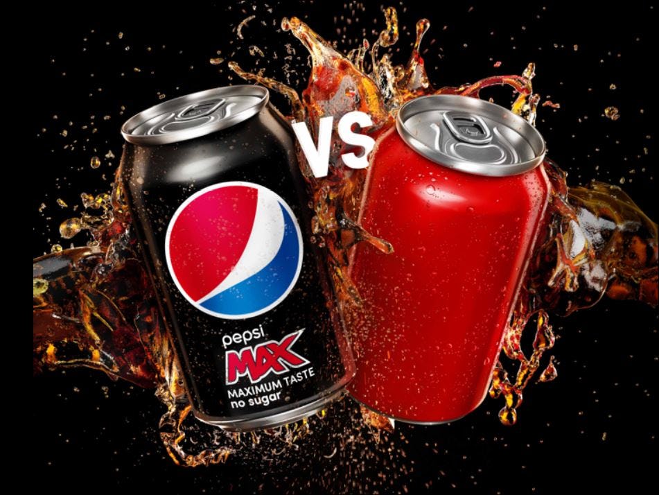 Pepsi daagt Coca-Cola uit in suikersmaaktest