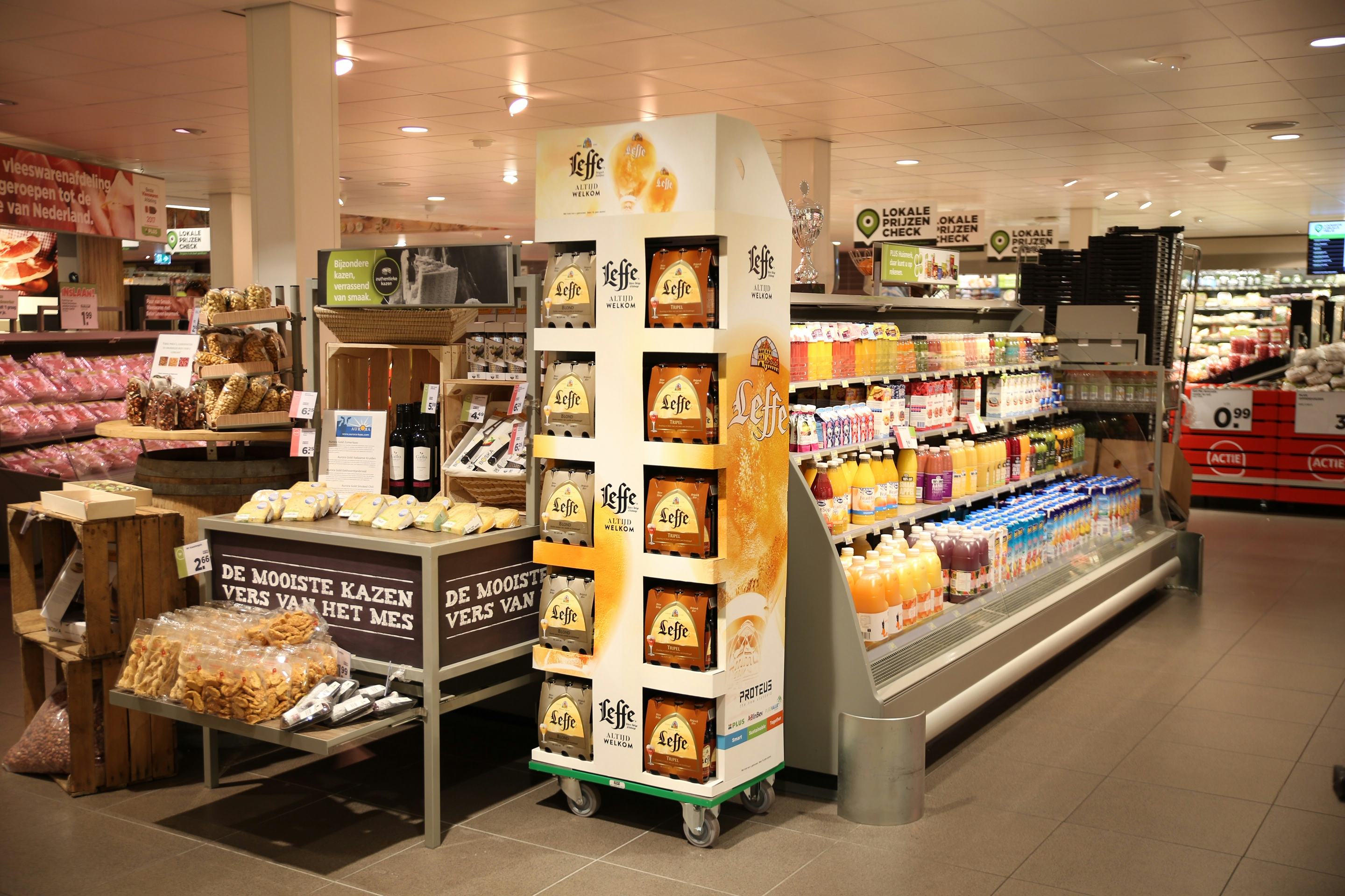 De herbruikbare display. Foto: Plus