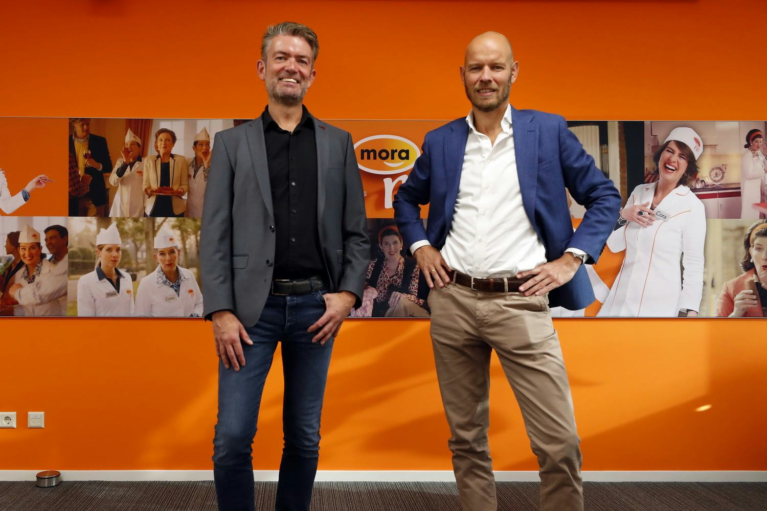 Marcel Joosten (l) en Jan Aaltzen Linde: ‘Snacks van Mora in waarde hersteld’