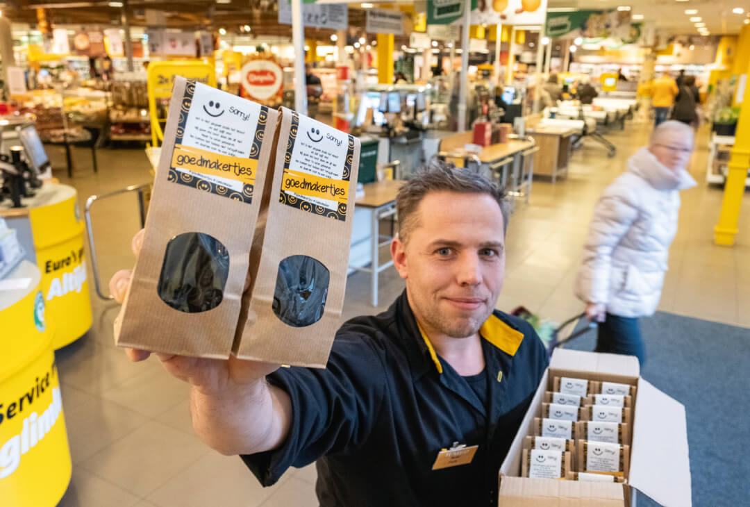 ‘Klanten met een klacht verlaten met een lach de winkel'. Foto: Distrifood
