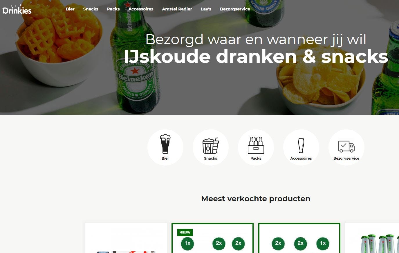Heineken bezorgt landelijk met Drinkies