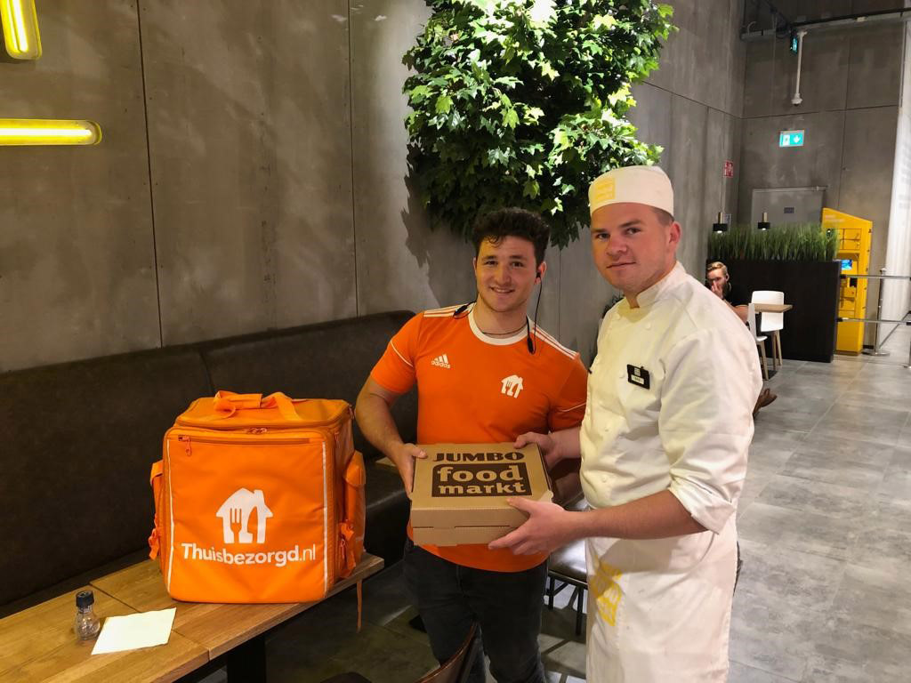 Jumbo houdt in Groningen een pilot met het  thuisbezorgen van maaltijden.