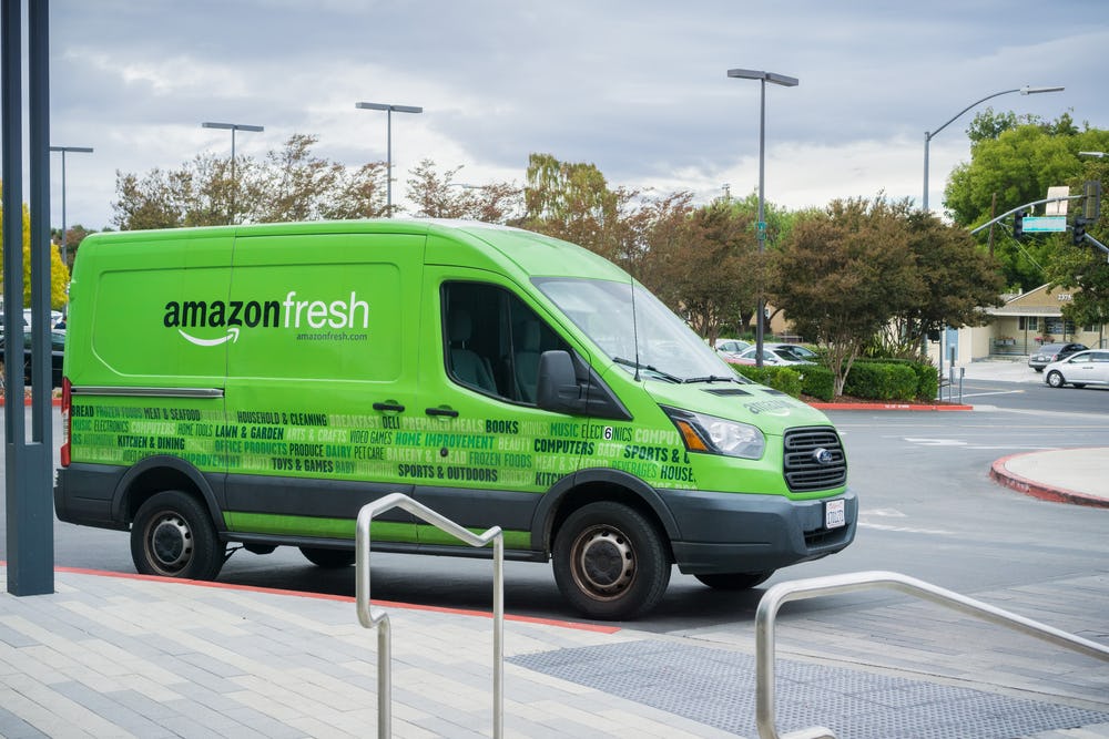 Wagen van Amazon Fresh in de Verenigde Staten. Foto: Shutterstock