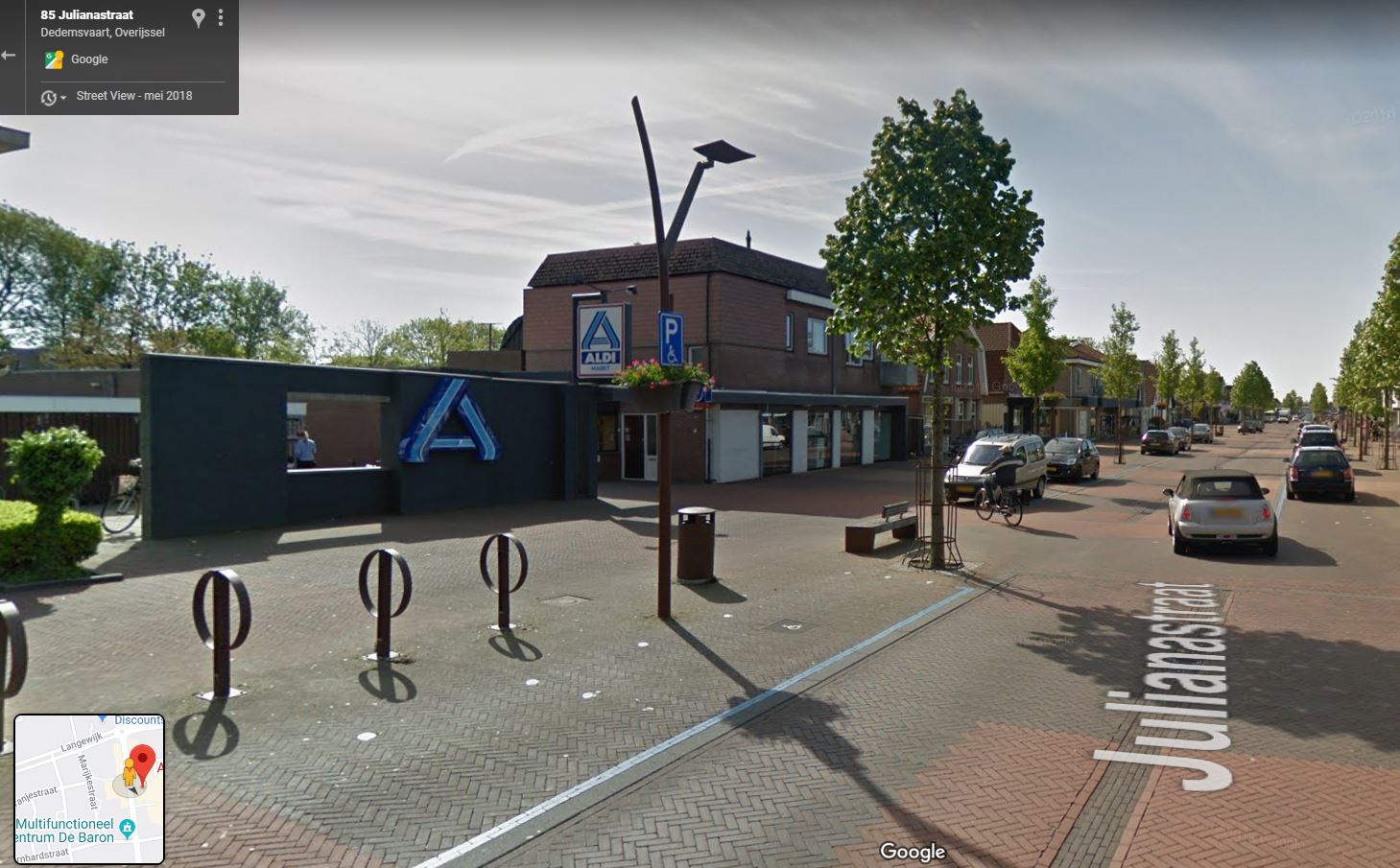 Het huidige filiaal van Aldi in Dedemsvaart. Foto: Google Streetview