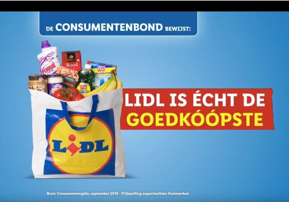 Lidl maakt 'doekoe-reclame' voor prijsimago