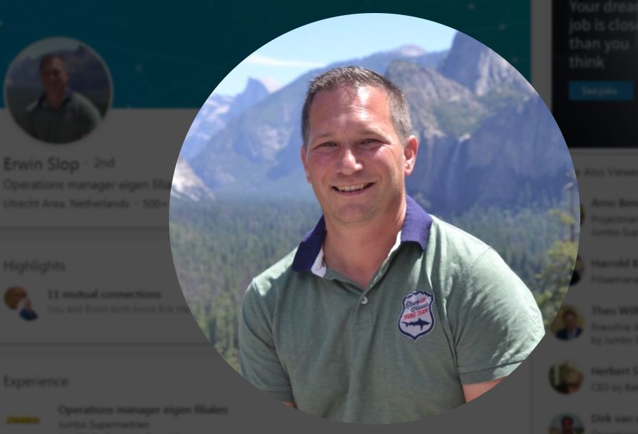 Erwin Slop stapt over van Jumbo naar Vomar. Foto: Linkedin