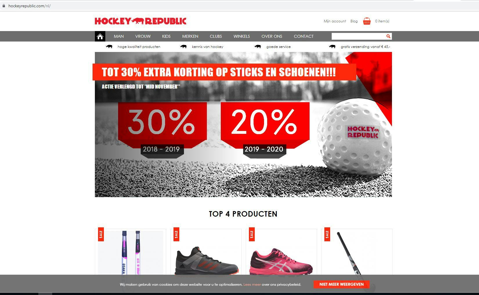 Screenshot Hockeyrepublic.com
