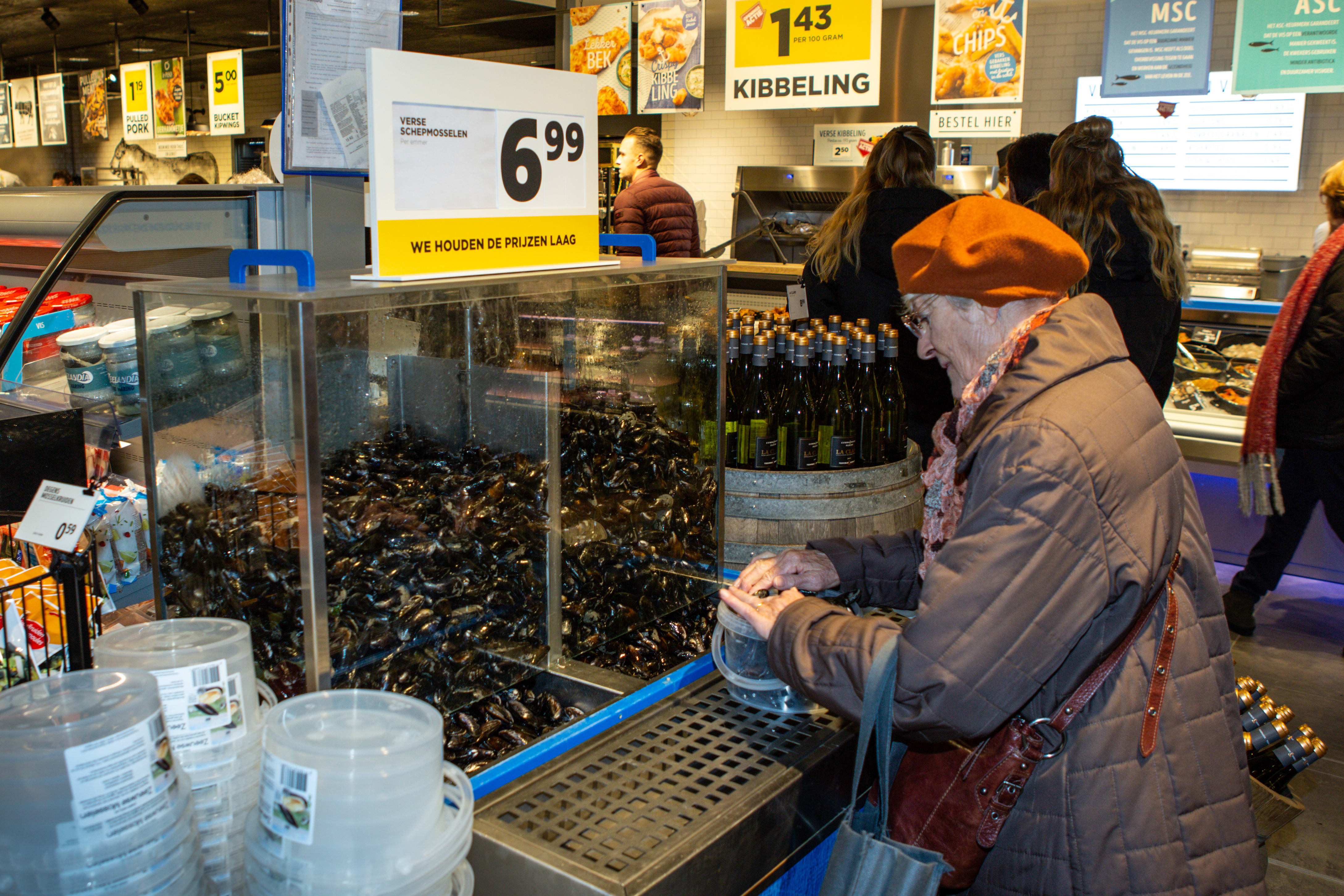 <h2>Zelf mosselen scheppen bij de Jumbo Foodmarkt.</h2>