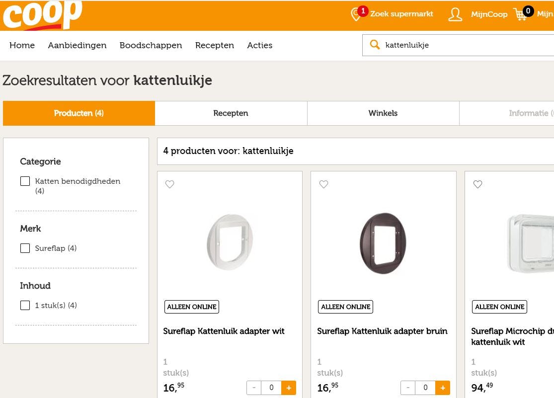 Screenshot Coop.nl