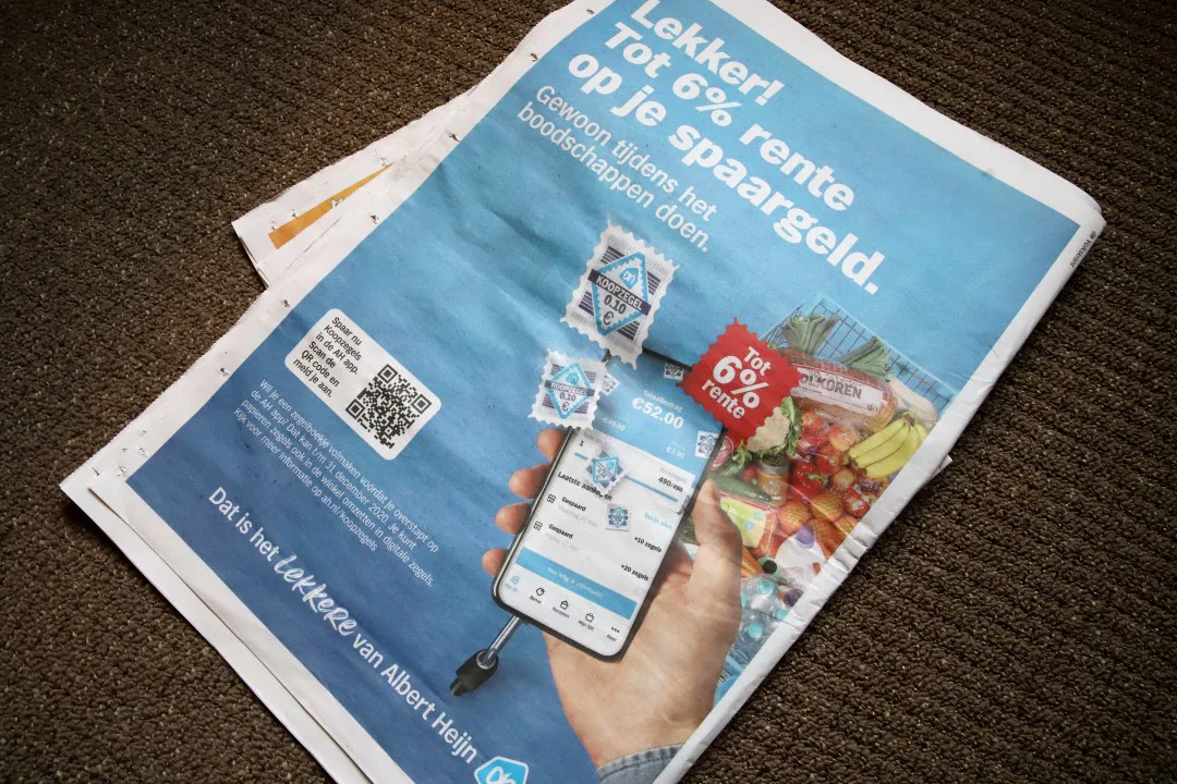 Albert Heijn betaalt koopzegels straks niet meer contant uit
