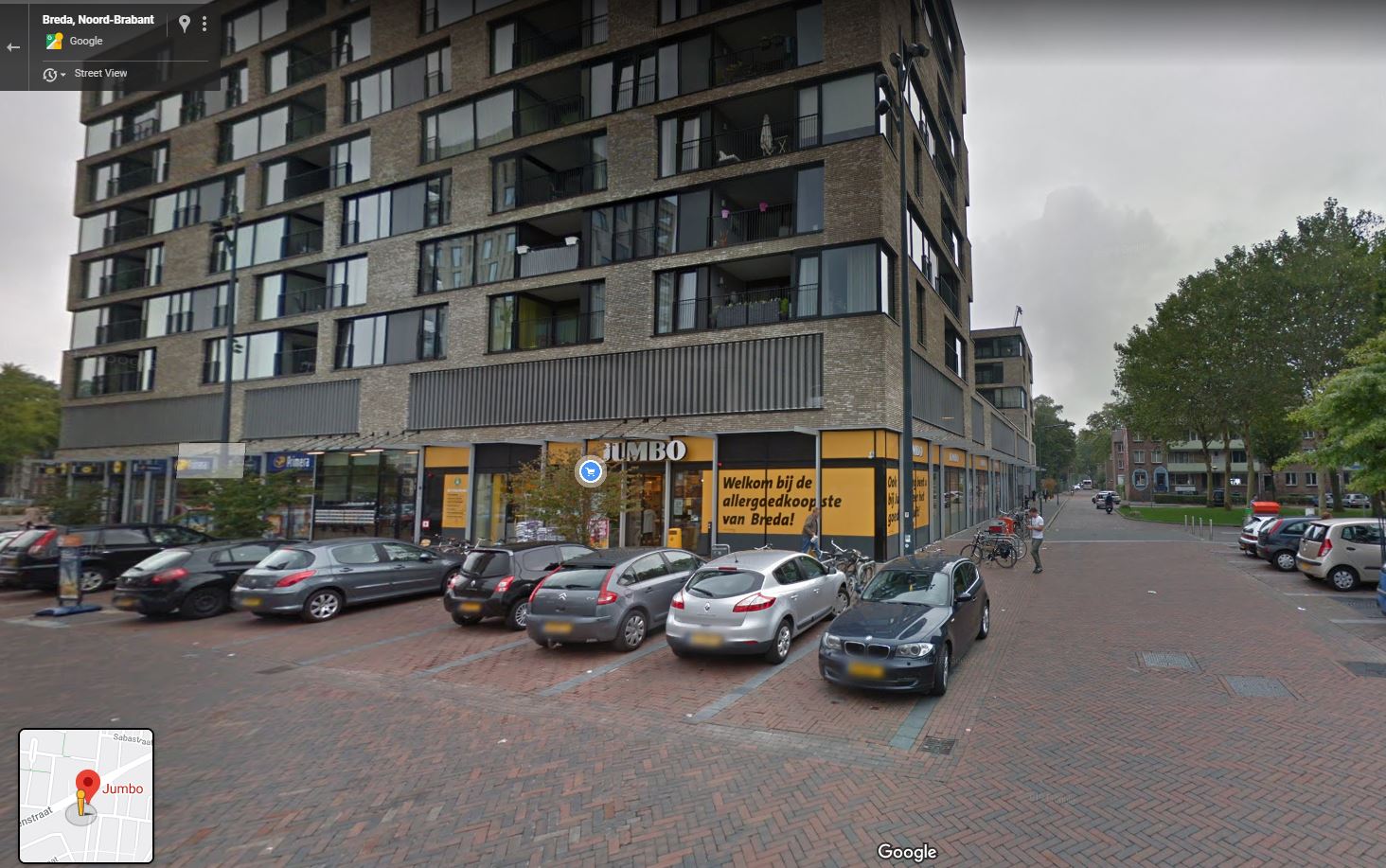 Het Jumbo-filiaal aan het-Dr.Struyckenplein in Breda. Foto: Google Streetview.