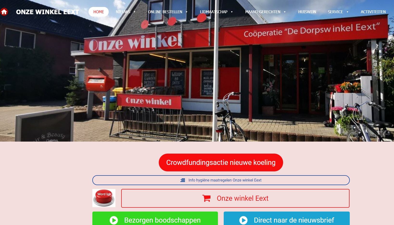 Onze Winkel in Eext. Foto'; website Onze Winkel