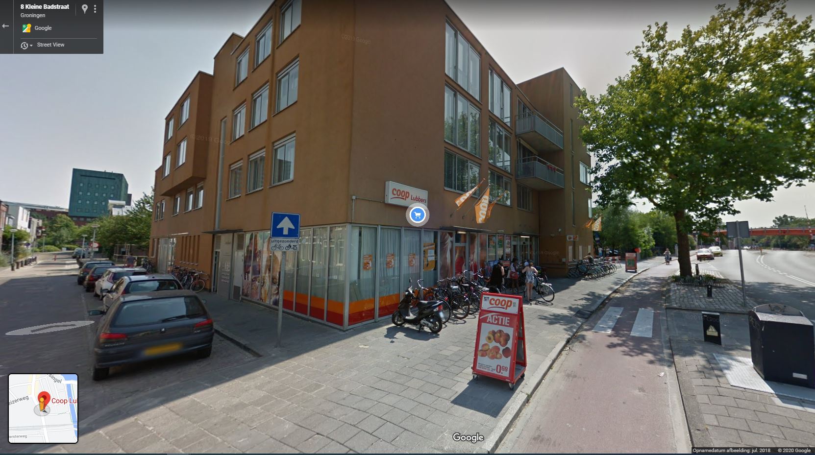 Coop Lubbers weigert scholieren. Foto: Google Streetview.