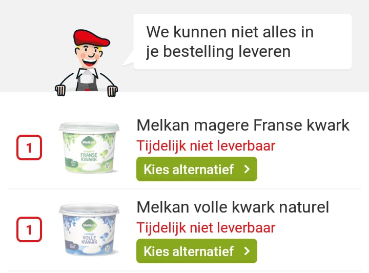 Screenshot Picnic-app, 2 september 2020