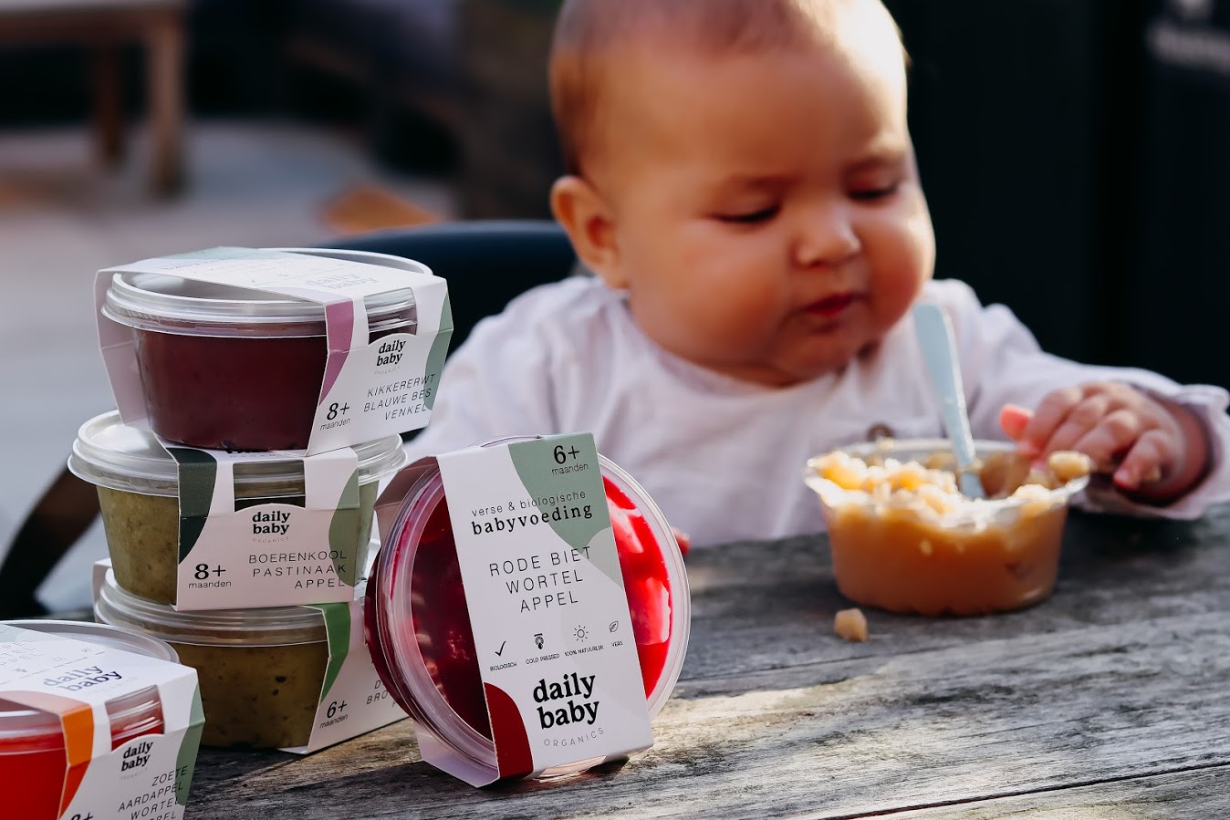 Baby Daily Organics-maaltijden zijn in zes smaken verkrijgbaar. Foto: Daily Baby Organics