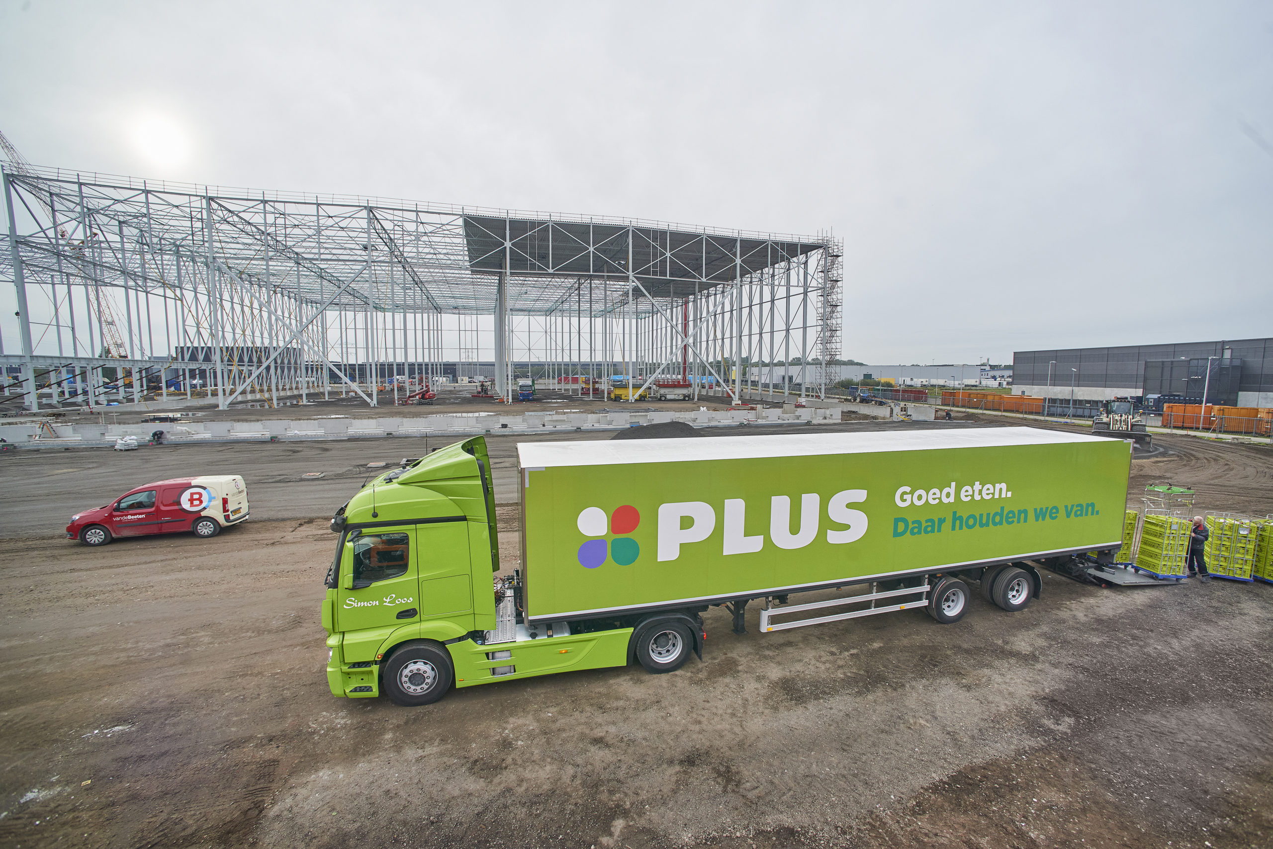 Plus bouwt in Oss een hypermodern nieuw distributiecentrum. Foto: Plus