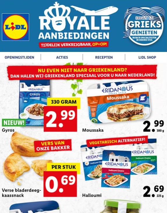 Lidl geeft ludieke sneer aan het koningshuis