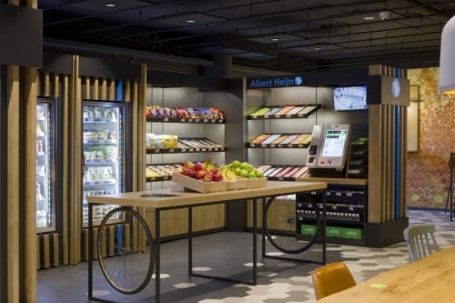 Net als Dehaize heeft AH in Nederland onbemande winkels die het samen met Selecta uitbaat. Foto: Rob van Esch/AH