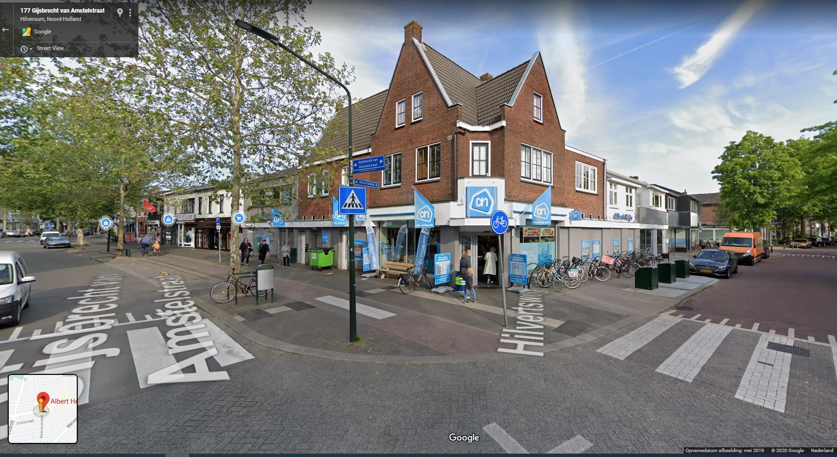 De Hilversumse AH waar de overvallers toesloegen. Foto: Google Streetview