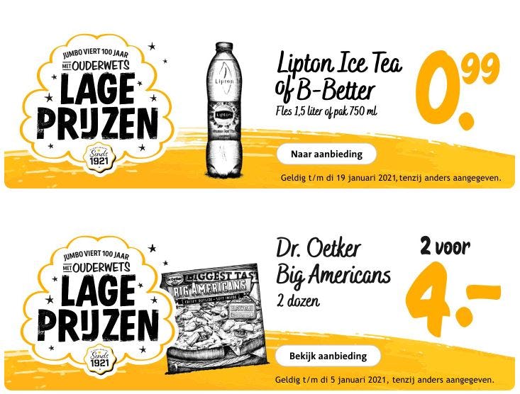 Foto: Jumbo nieuwsbrief van 30 december 2020