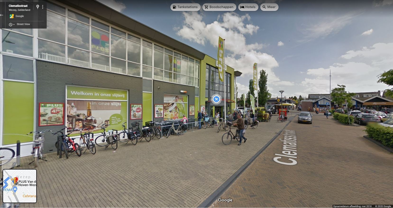 Plus van den Hoven in Wezep mag op tweede kerstdag open. Foto: Google  Streetview