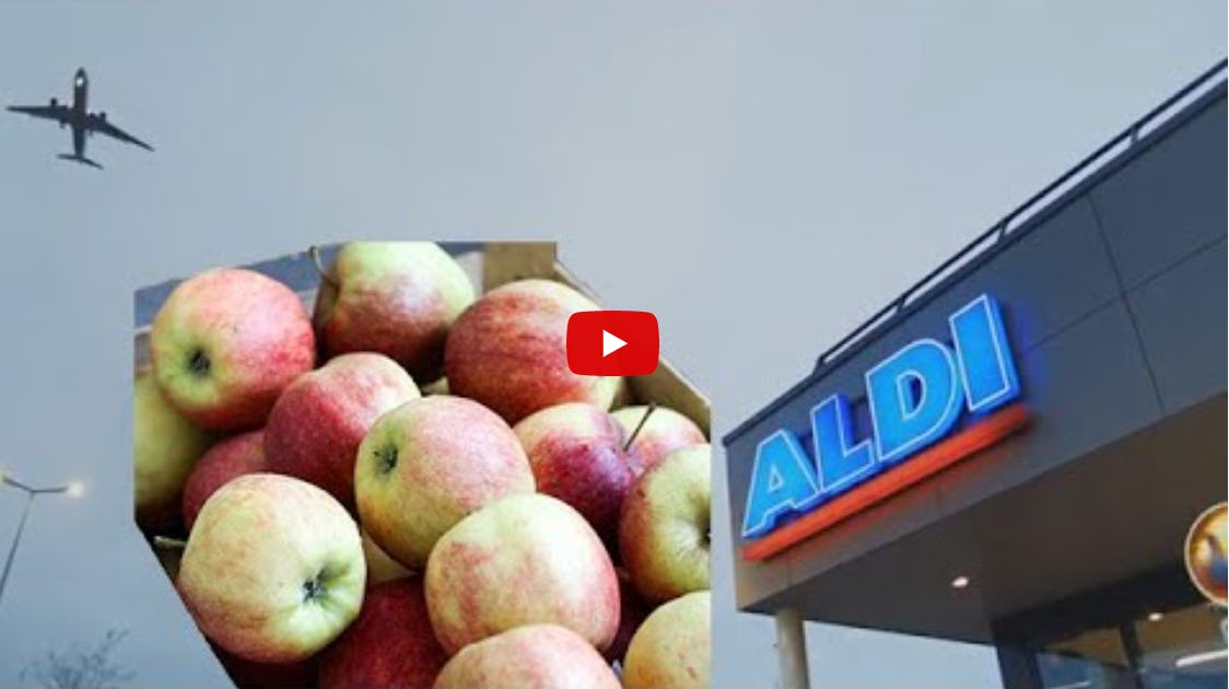 Het filmpje waarin een man Aldi-personeel uitscheldt, omdat er geen jonagold-appelen meer zijn, wordt massaal gedeeld op sociale media.