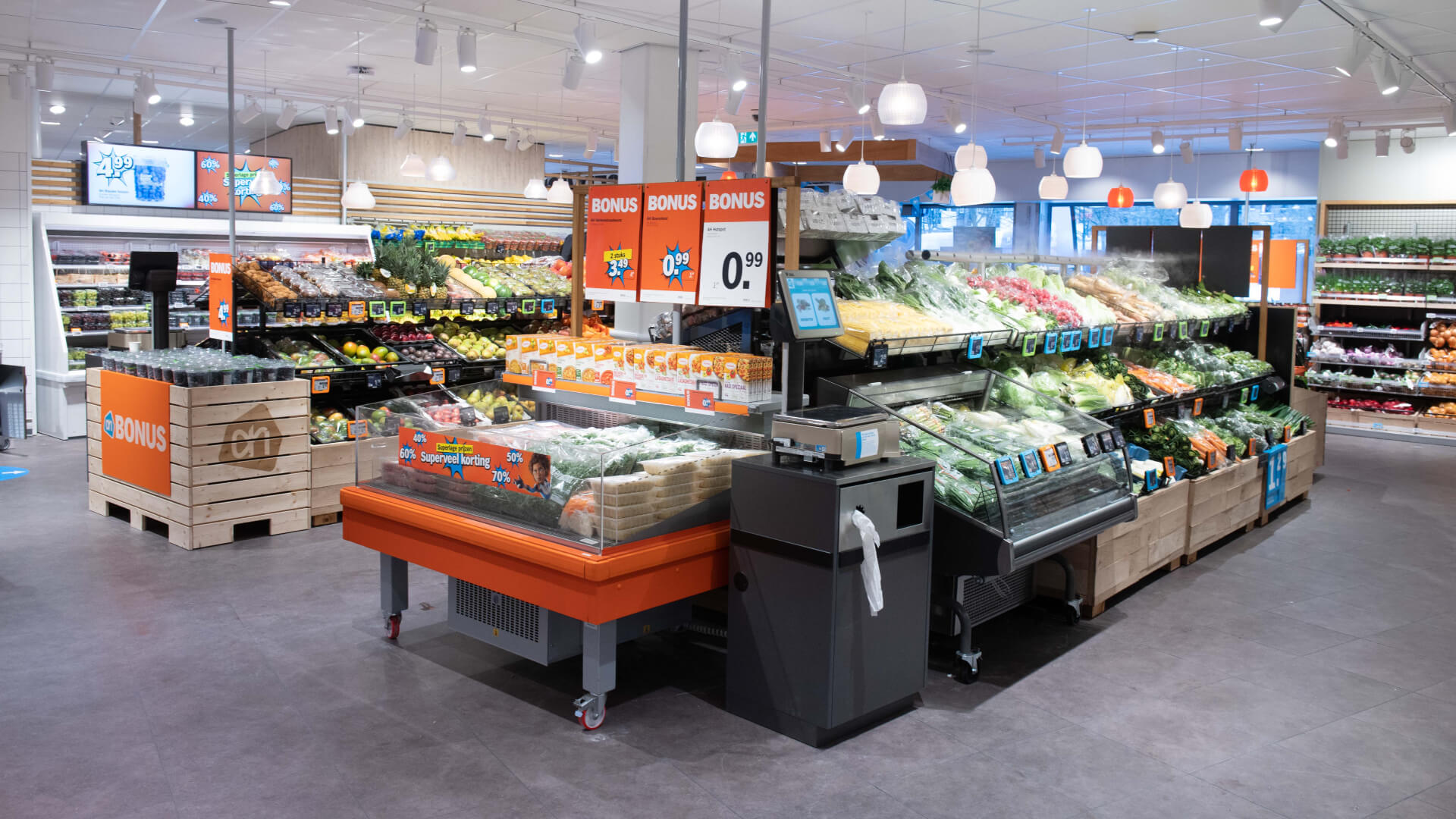 Groot versplein Albert Heijn. Foto: AH