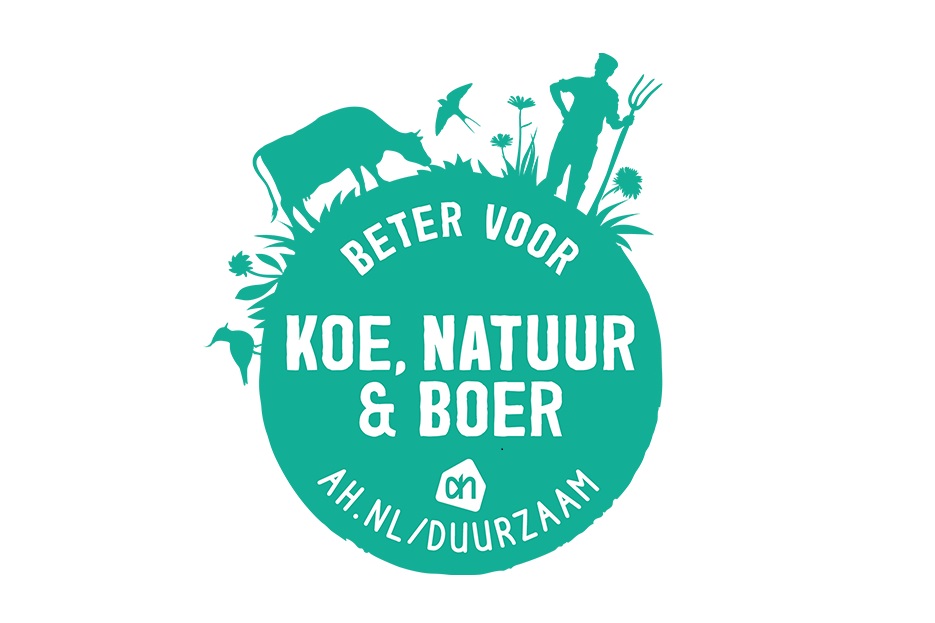 Beter voor koe, natuur & boer-logo. Foto: AH