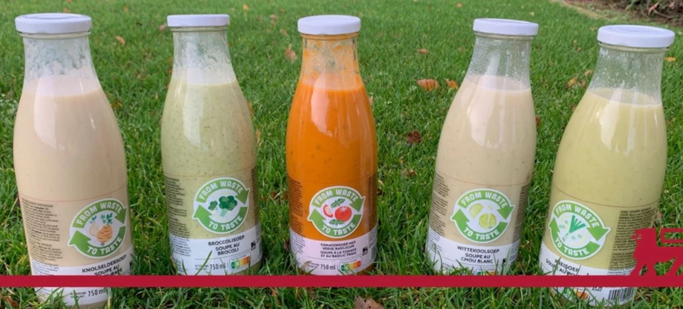 Delhaize zet soep van restjes in schap. Foto: Delhaize